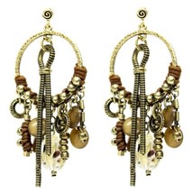 Exotic Treska Sheena Collection Glass Bead Fringe Hoop Earrings - £19.61 GBP