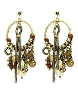 Exotic Treska Sheena Collection Glass Bead Fringe Hoop Earrings - £19.94 GBP