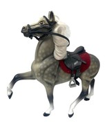 Breyer Traditional Horse Toy Prancing Dapple Gray With Saddle U45 - $23.03