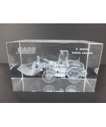 Case E Series Wheel Loader 3D Laser Etched Glass Block Holographic Paper... - £19.97 GBP