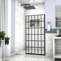 Frameless Shower Door: 38&quot;W x 72&quot;H Matte Black - $484.99