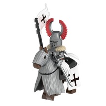 2pcs The Teutonic Knight War Horse Flag Minifigures Weapons and Accessories - £7.18 GBP