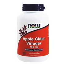 NOW Foods Apple Cider Vinegar 450 mg., 180 Capsules - £11.54 GBP