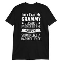 Grammy They Call Me Grammy Partner in Crime Mothers Day T-Shirt Black - £15.41 GBP+