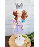 Pink Ballerina Princess Candy Nutcracker Crown Tutu Wooden Christmas 14&quot;... - $46.99