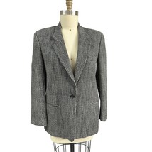VTG Woolrich Sheep Label Houndstooth Blazer Jacket Womens 12 USA Old Mon... - $98.95