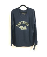 NCAA Pittsburgh Panthers Womens Top Long Sleeve Knit Navy Blue Size XL - £7.61 GBP