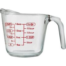 Anchor Hocking Tempered GLASS MEASURING CUP 2 CUP 16 oz quart mL bowl 55... - $26.70