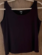 Eileen Fisher Tank Top - Silk - Scoop Neck Sleeveless - Lined - Deep Purple - S - £26.47 GBP