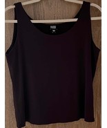 Eileen Fisher Tank Top - Silk - Scoop Neck Sleeveless - Lined - Deep Pur... - £26.57 GBP