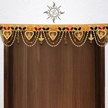 Home Decor Handmade Cotton Golden Laxmi Mata Ganeshji Door Toran -36 inch - $42.30