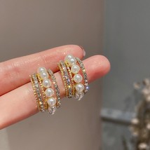2022 Light Zircon  Multi-layer Gold Earrings Fashion Jewelry For Korean Women Ex - £7.86 GBP