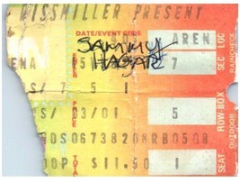 Sammy Hagar Ticket Stub Aprile 13 1982 Los Angeles California - £36.42 GBP