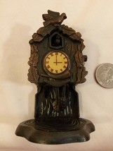 Vintage 1977 Durham Industries Miniature Diecast Metal Cuckoo Clock Figurine #46 - £8.70 GBP