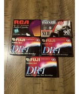 Fuji Maxell RCA 60- &amp; 90-Minutes Cassettes Factory Sealed NEW Lot of 5 - $293.29 MXN