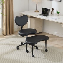 Meditation Desk Chair with Wheels &amp; Lumbar Support - Criss Cross Seating - $126.99