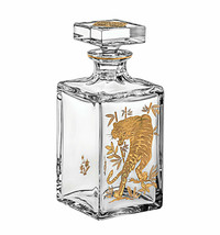 VISTA ALEGRE - Golden Tiger - Whisky Decanter - Handmade Crystal - £321.67 GBP