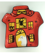 Real Home Halloween Haunted House Ghost, Witch, Cat Serving Platter Tray... - $29.69