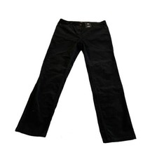 M&amp;S Collection Women’s Black Velvet Straight Leg Pants UK Size 12 Trousers - $28.04