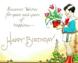 Vtg Postcard Unused 1910s Happy Birthday Sincerest Wishes Years of Happi... - $4.17