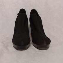 Kenneth Cole Black Sueded Ankle Boots 11 High Heel Unlisted File Up - £19.87 GBP