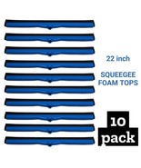 10pk Floor Squeegee Foam Dual Moss Blue Plastic 22 in Scrub Bathroom Flo... - $22.76