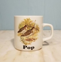 Only Yours &quot;POP&quot; Coffee Mug Cup Birds Hunting White 3.5&quot; Tall 1982 Dad Gift - $12.43