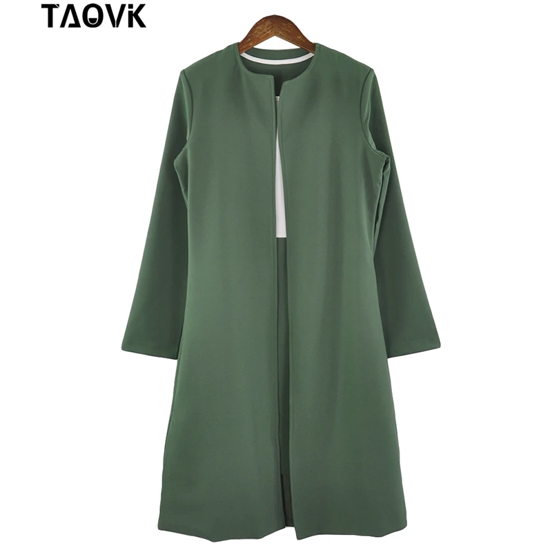 TAOVK Office Lady Work Dress Suits Elegant 2 Piece Sets Women Long Blazer Jacket - £154.62 GBP