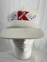 Vintage Kmart White Snapback Mesh Hat Cap by Yupoong Korea Made - £11.09 GBP