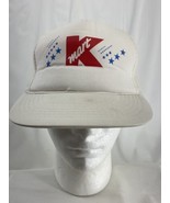 Vintage Kmart White Snapback Mesh Hat Cap by Yupoong Korea Made - $14.11