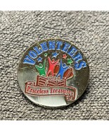 Vintage Gold Tone Positive Promotion Volunteers Priceless Treasures Lape... - $9.89