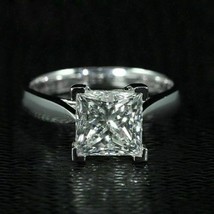Princess Cut 2.00Ct Diamond 14k White Gold Finish Engagement Ring in Size 6.5 - £86.46 GBP