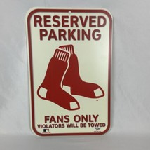 Boston Red Sox Reserved Parking Fans Only 11&quot;X17&quot; Plastic Sign - £5.37 GBP