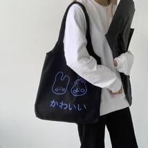 New Women&#39;s Canvas Shoulder Bag Student Cute  Rabbit Print Tote Bag School Bag G - £16.00 GBP