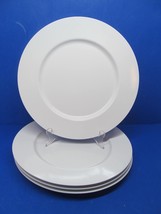 Crate And Barrel Bodum White Set Of 4 Melamine 11&quot; Dinner Plates GUC - $39.00