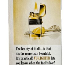 Scripto Goldenglo VU Lighter 1964 Advertisement Clear Res Type Accessory... - $29.99