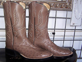 Anderson Bean Mink Full Quill Ostrich Leather Sole Boots 6 B Ladies 7 Na... - $550.00