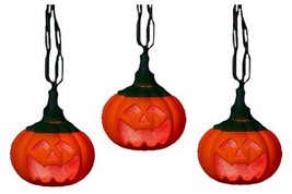 Halloween Pumpkin Light String Set - Jack-o-Lantern Party Decor, Trick or Treat! - £23.88 GBP