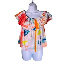 Anthropologie Meadow Rue Size XS Tie Dye Off Shoulder Colorful Top - £9.60 GBP