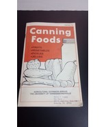 Vintage Canning Foods Produced By The Agricultral Department University ... - $6.07