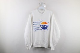 Vintage 90s Pepsi Cola Mens Medium Distressed Winter Wonderland Sweatshirt USA - £46.70 GBP