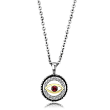 TK2527 - Two-Tone IP Gold (Ion Plating) Stainless Steel Chain Pendant wi... - $496.28 MXN