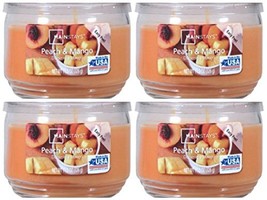 Mainstays 11.5oz Scented Candle, Peach &amp; Mango 4-Pack - $47.95