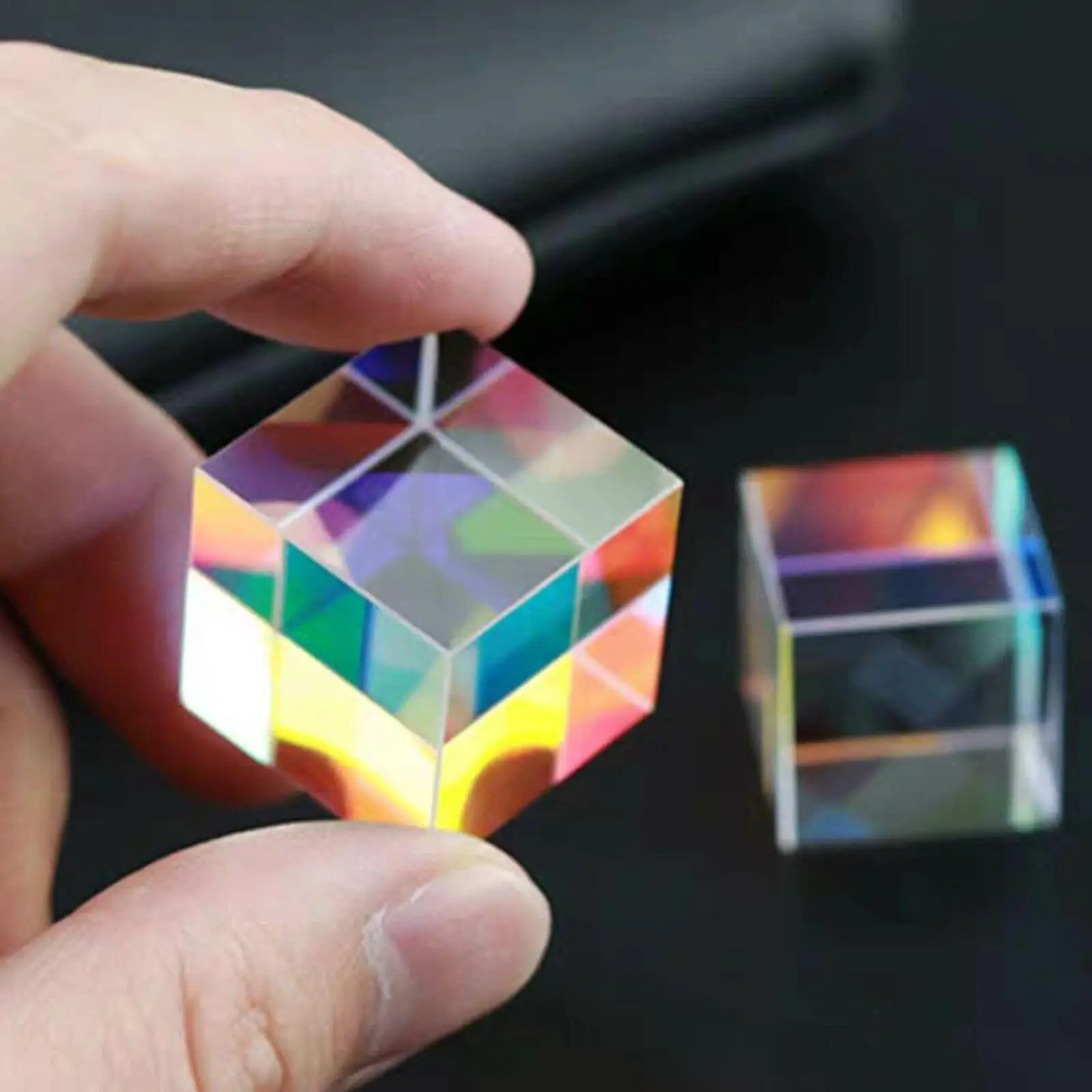 Optical Glass Prism Dichroic Cube Design Cube Prism RGB Combiner Splitter - £9.93 GBP+