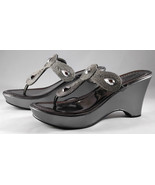 Carlos Santana Kona Women’s Silver Jeweled Rope Thong Sandals Shoes Size 7 - $45.04 CAD