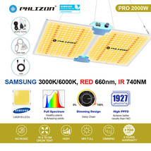 Phlizon Flat Panel 2000W LED GROW LIGHTS Indoor Plant w/Samsung led 3x4ftcover - £94.11 GBP
