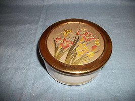 Art of Chokin Trinket Box 24K Gold Edge Flowers &amp; Butterflies Decorated ... - £4.38 GBP