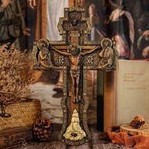 Bgcopper Wooden Orthodox Religious Carved Crucifix - Carved From Natural... - £43.82 GBP+