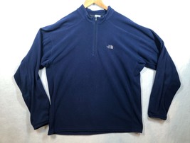 The North Face 1/4 Zip Fleece Pullover Top Navy Blue Outdoors Men&#39;s Size... - $14.69