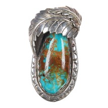 sz5.5 Huge 60&#39;s-70&#39;s Navajo sterling and turquoise ring - £314.92 GBP